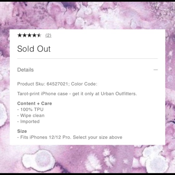 NWT Urban Outfitters iPhone 12 case 12 pro tarot occult witch witchcraft UO moon - Picture 3 of 4